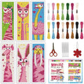 INFUNLY 6pcs Abstract Animal DIY Cross Stitch Bookmark Kits by INFUNLY