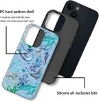ZHEGAILIAN Case for iPhone 14 Plus, Ocean Stingray Turtle Seahorse Durable - Image 2