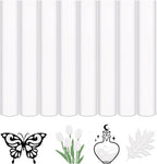 HTVSTD White Flock HTV Heat Transfer Vinyl 8pcs 12×10in | Vivid Color Iron on by CraftingEveryday