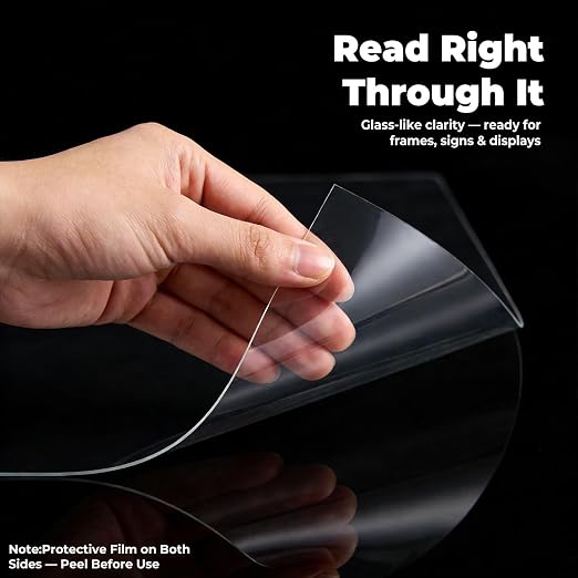 5 Pack Clear Plexiglass Sheets- 12x16x0.04 Acrylic Sheets Transparent and - Image 2