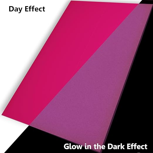 TOEPODO 2 Pack 1/8 Fluorescent Neon Cast Acrylic Sheets, Glow in Dark - Image 4