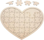 3 Pack Blank Wooden Heart Shaped Jigsaw Puzzle 11.2x8.4 Inch Unfinished Wooden - Image 8