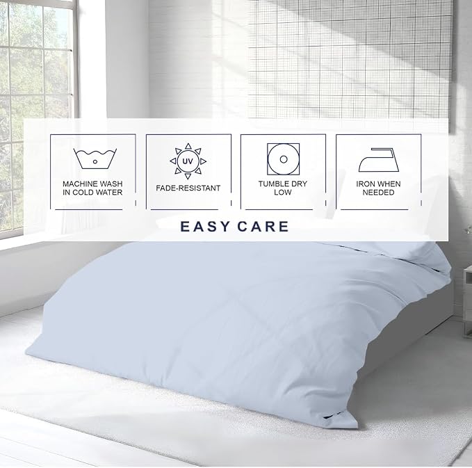Kotton Culture 3 Pc 120"x120" Duvet Cover Set Super King Plus/Super Oversize - Image 7