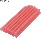 uxcell Mini Hot Glue Sticks for Glue Gun 11mm x 200mm Glitter Light Red 12pcs - Image 3