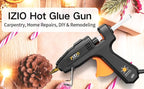 IZIO Full Size Hot Glue Gun and Sticks Set, 100-220W Adjustable Temperature - Image 2