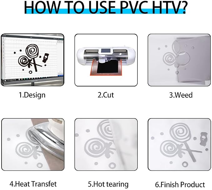guangyintong Gray Heat Transfer Vinyl HTV Rolls, Glossy Surface HTV Vinyl - Image 4