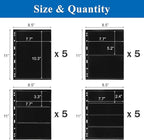 Elsjoy 20 Sheets 40 Pages Stamp Album Pages, 9-Hole Stamp Collection Inserts - Image 2