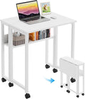 GreenForest Folding Desk with Wheels, 31.5" Rolling Table by GreenForest