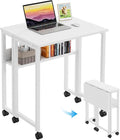 GreenForest Folding Desk with Wheels, 31.5" Rolling Table by GreenForest