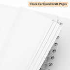 Scrapbook 12x12 Inch DIY Scrapbook Album Hardcover Kraft Paper 100 pages/50 - Image 8