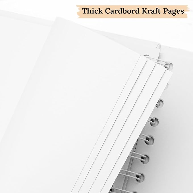 Scrapbook 12x12 Inch DIY Scrapbook Album Hardcover Kraft Paper 100 pages/50 - Image 8