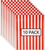 FUNKAKA Red Stripe Heat Transfer Vinyl HTV 10 Sheets 12" x 10" Iron on Vinyl by FUNKAKA