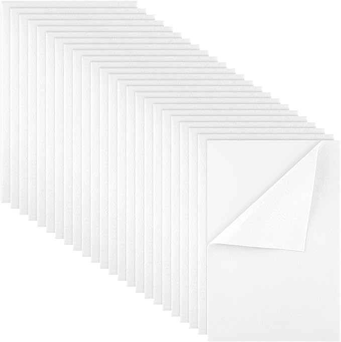 Morcheiong 24 Pcs Self Adhesive Felt Sheet Soft Felt Sheets by Morcheiong