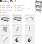 3 Tier Rolling Utility Cart - Image 4