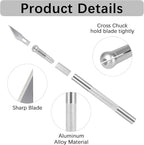 12 Pack Exacto Knife Set, Metal Craft Knives Kit, Hobby Knife Set, Blade - Image 3