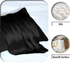 Silk Pillow Cases 2 Pack, Soft Breathable and Sliky Standard Size Pillow Cases - Image 2