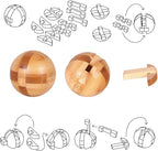 VolksRose 9pcs Wooden Brain Teaser Puzzles, IQ Challenge Puzzle Games, Logic - Image 3