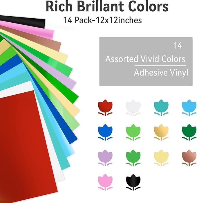 Lya Vinyl 14 Pack Glossy Permanent Vinyl Bundle - Image 2