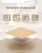 Basswood Plywood Sheets-15 Pack 12" x 8" x 1/8" Unfinished Craft Wood Pieces - Image 3