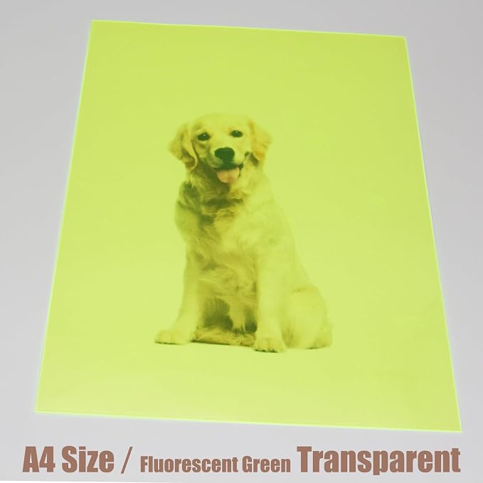 10-Pack A4 Colored PVC Flexible Plastic Sheets, 0.3mm Fluorescent green - Image 5