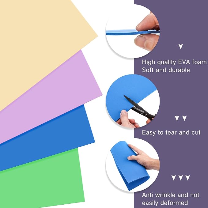 Innconee 15 Pcs Embroidery Foam 3mm Thick 10 x 15 Inch 3D Puffy EVA Foam Sheets - Image 3
