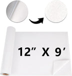 White Glitter HTV Heat Transfer Vinyl Rolls12inch by 9feet PU Stretch Iron on - Image 3