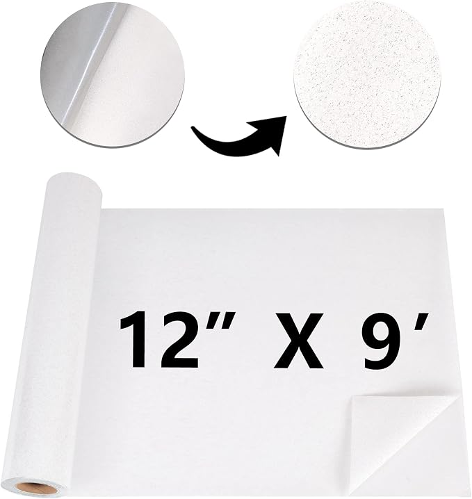 White Glitter HTV Heat Transfer Vinyl Rolls12inch by 9feet PU Stretch Iron on - Image 3