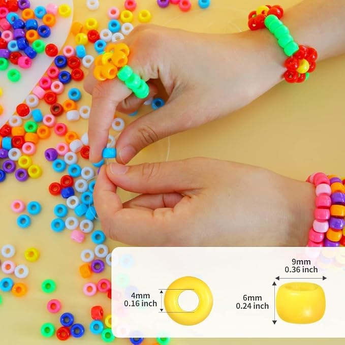 IOOLEEM Pony Beads, Beads for Jewelry Making, Beading Supplies, Arts & Crafts - Image 2