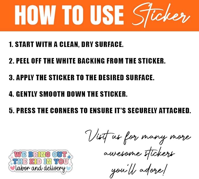 MAIANEY L&D Nurse Sticker Pack – Labor and Delivery Nurse Stickers, Funny - Image 5