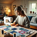 Solid Color Cotton Fabric Bundle – 50 Pre-Cut Squares, 100% Cotton, 120 GSM - Image 9