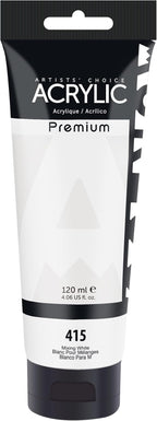 AUREUO Mixing White Acrylic Paint, 4 Fl Oz / 120ml Single Tube, Rich Pigment by AUREUO
