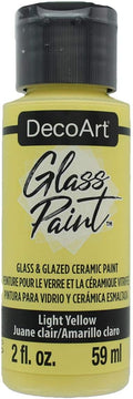 Deco Art GLASS PAINT 2OZ LIGHTYELLO, us:one size, Light Yellow by DecoArtAcrylicPaintCraftSupplies