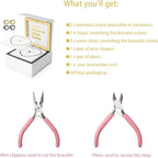 Permanent Couples Bracelet Kit – Locking Heart Clasp DIY Bracelet Set - Image 6
