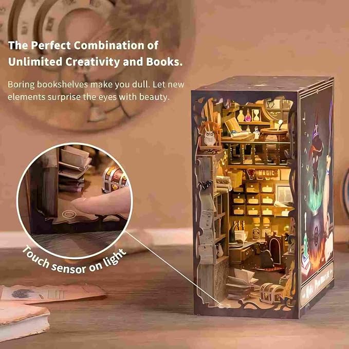 FsolisBook Nook Kit, 3D Wooden Puzzle - Image 4