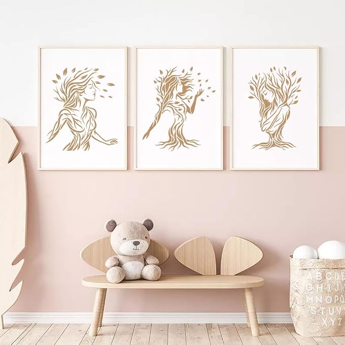 12pcs Tree of Life Stencils for Painting Woman Drawing Stencils for Crafts - Image 7