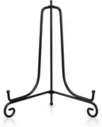 Artliving Plate Stands for Display, 17 Inch Black Iron Easel Plate Display by Artliving