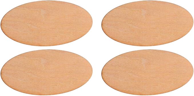 EXCEART Unfinished Oval Wood Slices 20 Pcs 3.9 X 2 Inches Smooth Lightweight - Image 2