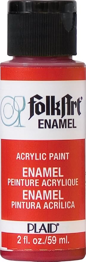 FolkArt Enamel Glass & Ceramic Paint in Assorted Colors, Engine Red by FolkArt