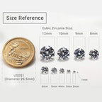 Round Colors Cubic Zirconia Loose Stones 1-12mm 5# Red Ruby Synthetic Blue 113# - Image 6