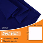 IONTACH 36" X 36" Royal Blue Soft Felt Fabric 1.6mm Thick | Felt Sheets - Image 3