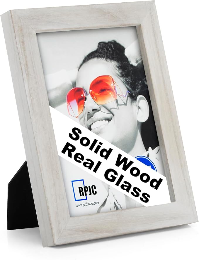 RPJC 5x7 Picture Frames Made of Solid Wood High Definition Glass by RPJC