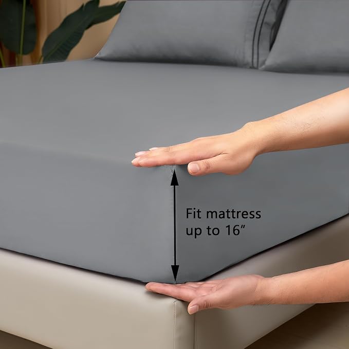 Mejoroom King Size Bed Sheet Set - Image 3