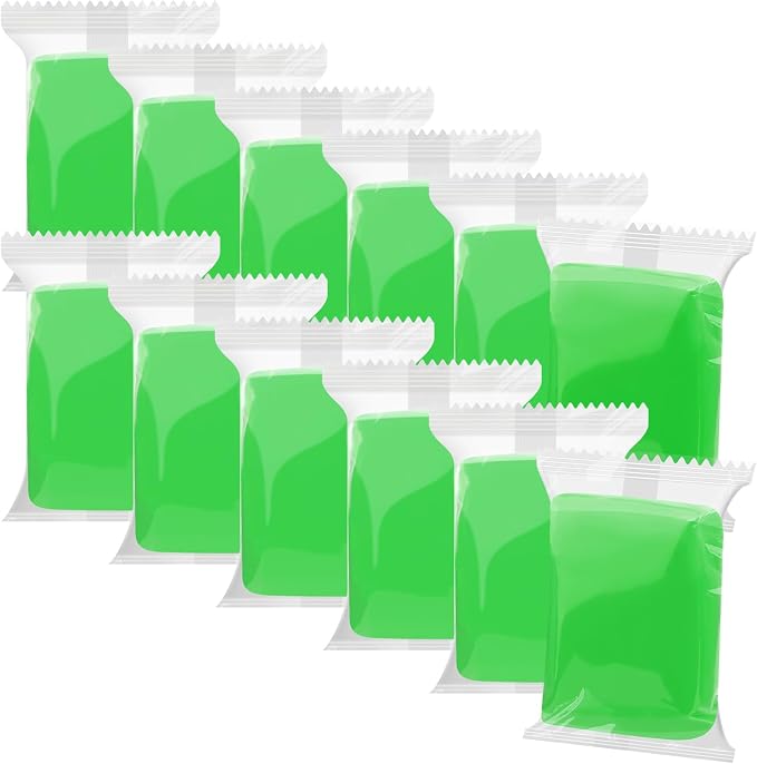 Air Dry Clay, 12 Packs Green Molding Clay, Soft Modeling Clay, Air Dry Clay by WOLWEFA