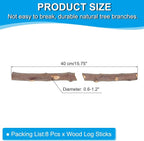 PATIKIL 8 Pcs / 40cm Wood Log Sticks, 0.6-1.2inch in Diameter Natural Driftwood - Image 2