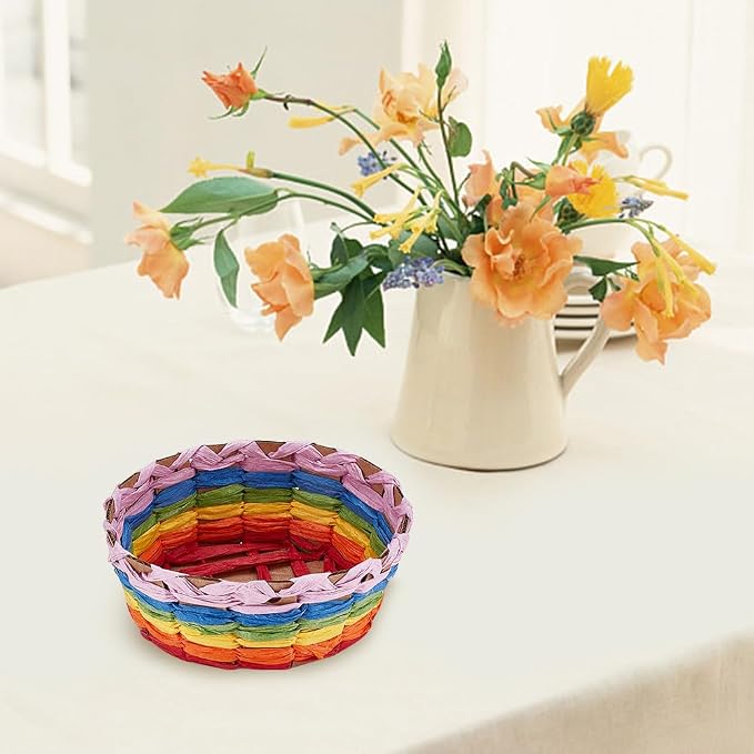 FREEBLOSS 24 Set Basket Weaving Kit Creative Woven Bowl Raffia Basket Arts and - Image 4