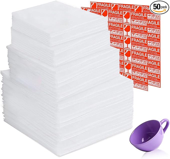 150Pcs Moving Supplies, Foam Pouches to 3 Size | Packing Supplies by Unknown