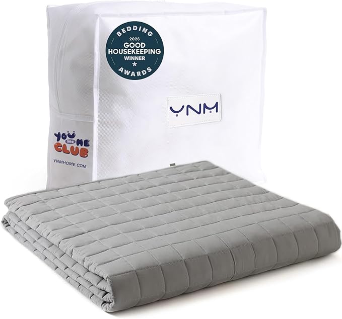 YnM 15lbs Weighted Blanket for Adults, Cotton Heavy Bed Throw Blanket by YNM