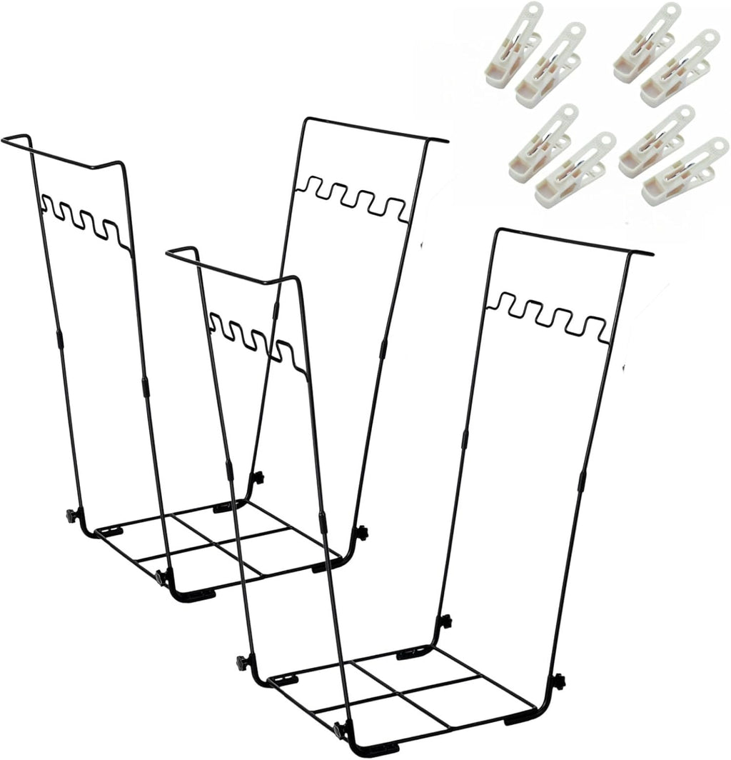 Garden Trash Bag Holder - Outdoor Leaf Bag Support Stand Multi-Use Metal Garbage Bag Holder Frame Holds 30-45 Gallons Bag for Leaves, Camping, Yard Weeding, Lawn Party(2PCS)