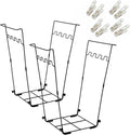 Garden Trash Bag Holder - Outdoor Leaf Bag Support Stand Multi-Use Metal Garbage Bag Holder Frame Holds 30-45 Gallons Bag for Leaves, Camping, Yard Weeding, Lawn Party(2PCS)