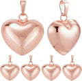 Beebeecraft 10Pcs Rose Gold Plated Heart Pendant Charms Metal Brass Love Heart by Beebeecraft